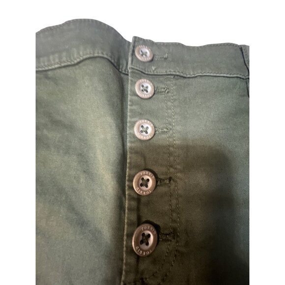 Torrid Womens NWT Green Utility Button-Fly Shorts Size 26 Cotton Blend With Back - Picture 2 of 4